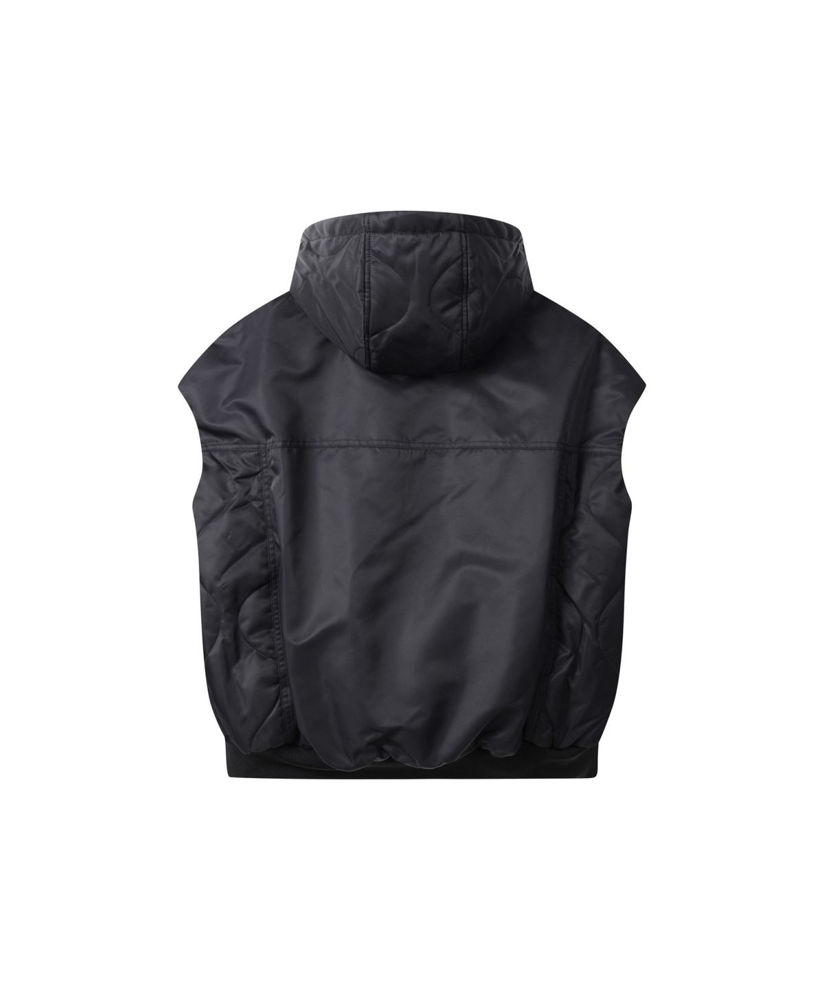 래코드(RECODE) Drop Shoulder Bomber Vest _RQUAS25508BKX