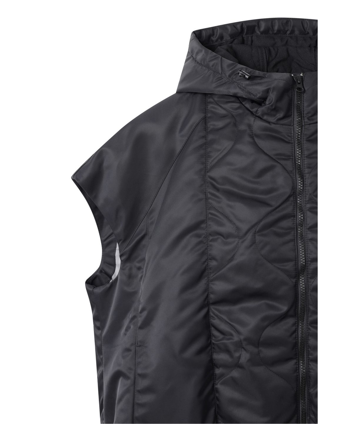 래코드(RECODE) Drop Shoulder Bomber Vest _RQUAS25508BKX