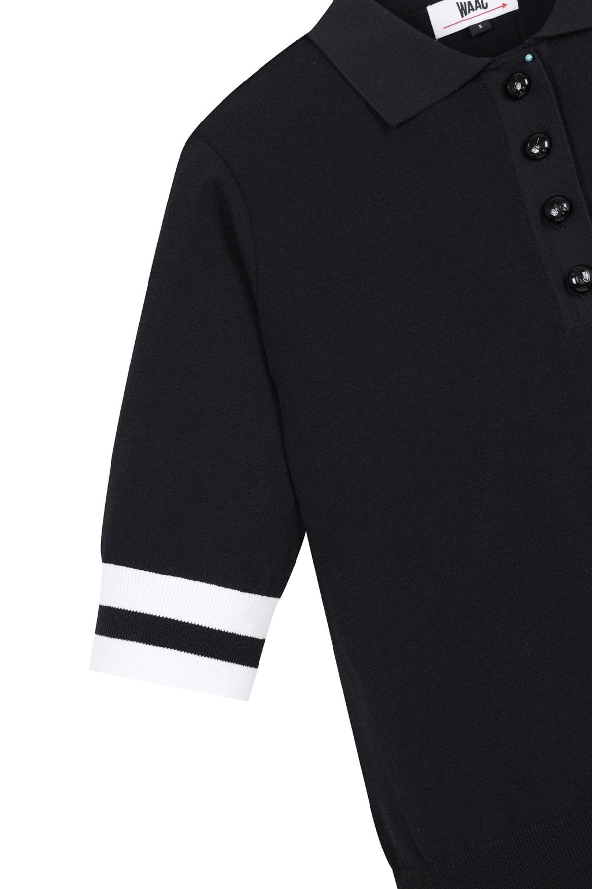 왁(WAAC) Women Essntial SS Knit Polo_WWWAM25902BKX