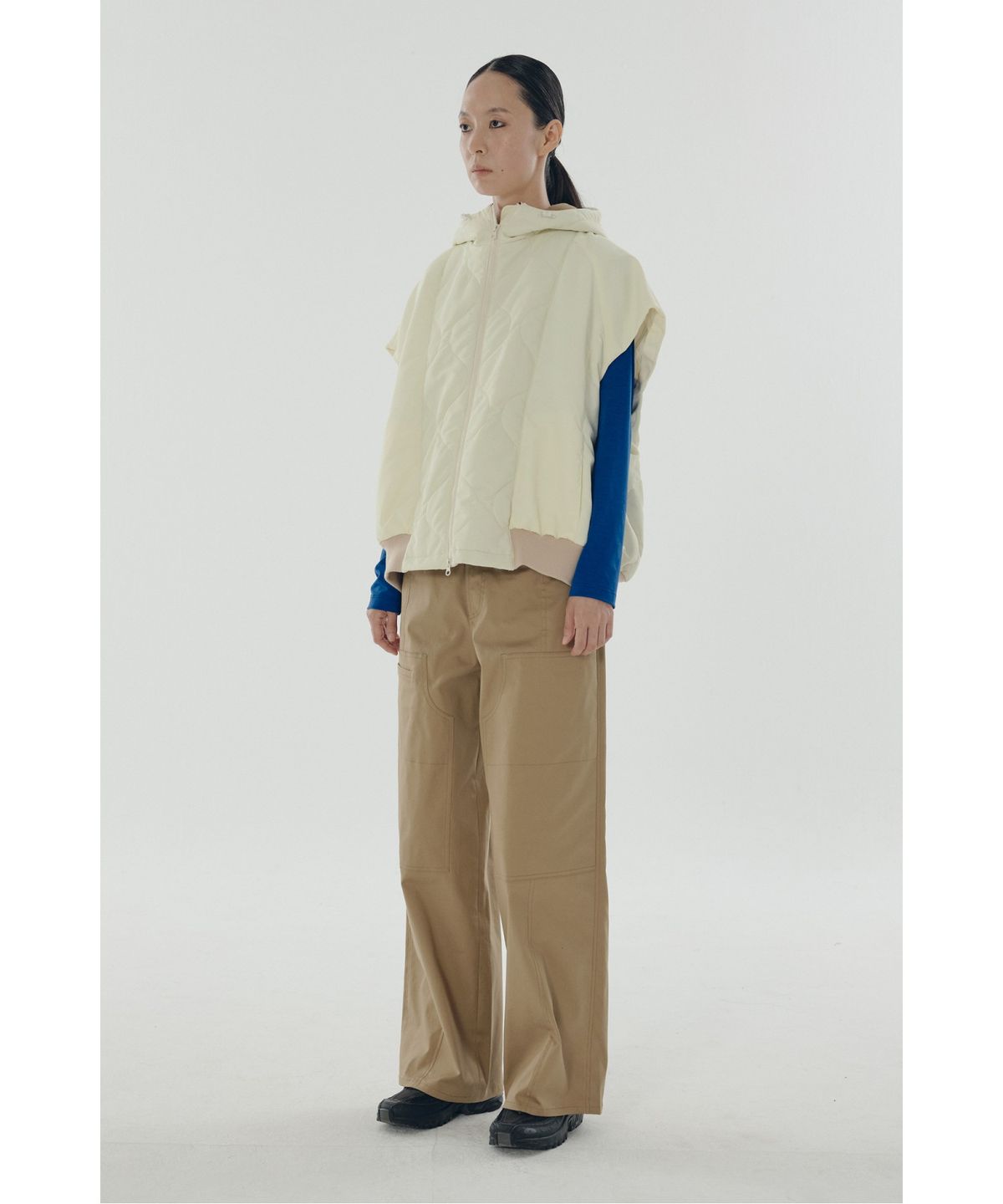 래코드(RECODE) Drop Shoulder Bomber Vest _RQUAS25508IVX