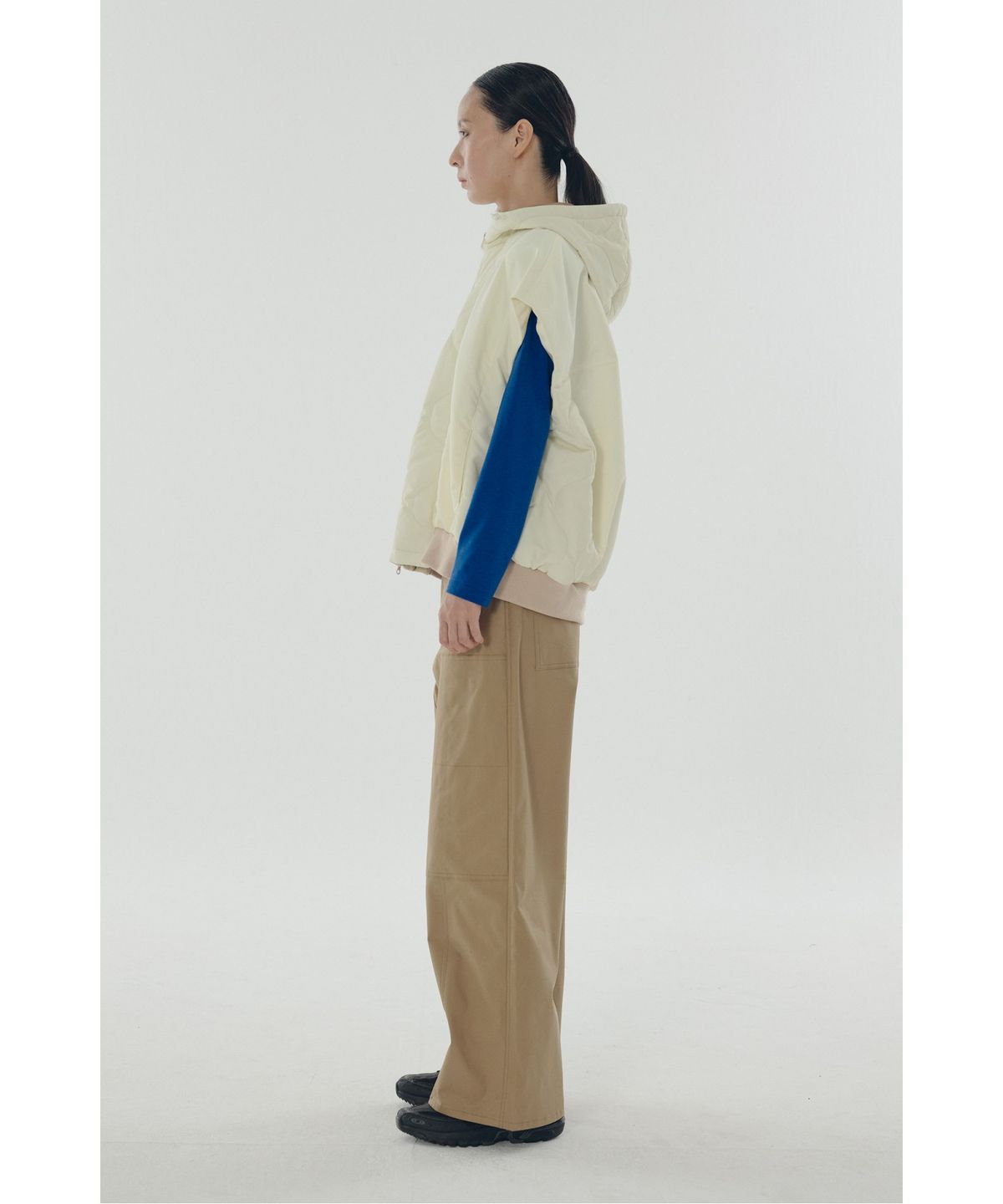 래코드(RECODE) Drop Shoulder Bomber Vest _RQUAS25508IVX