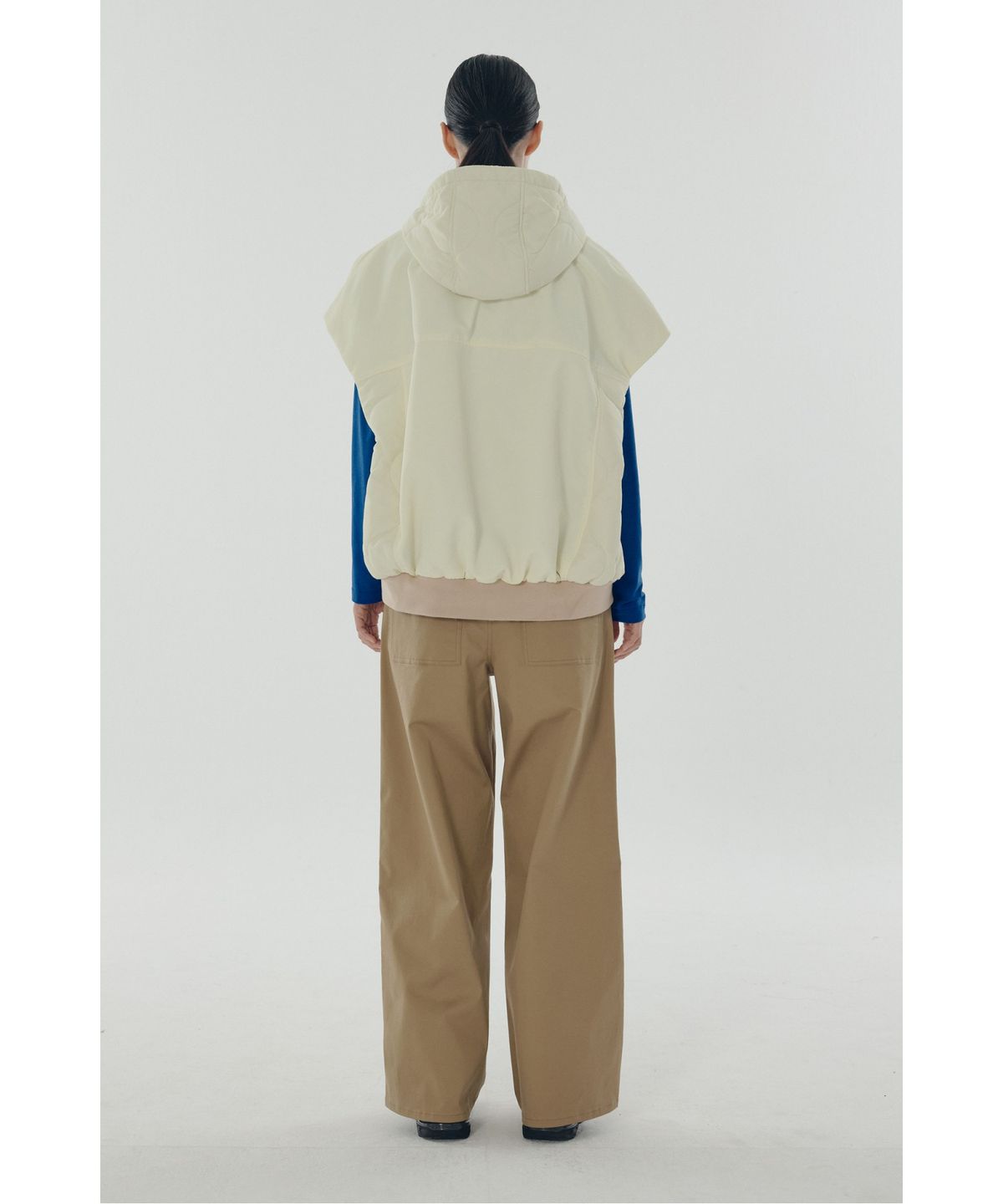 래코드(RECODE) Drop Shoulder Bomber Vest _RQUAS25508IVX