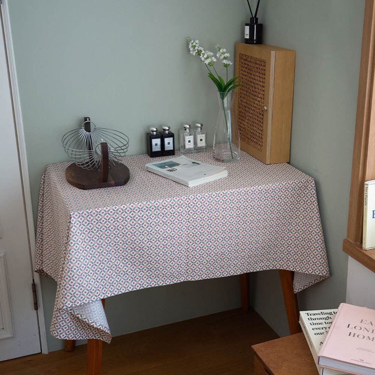 쿠션이야기(CUSHIONSTORY) Vintage hand block table cloth - Jude
