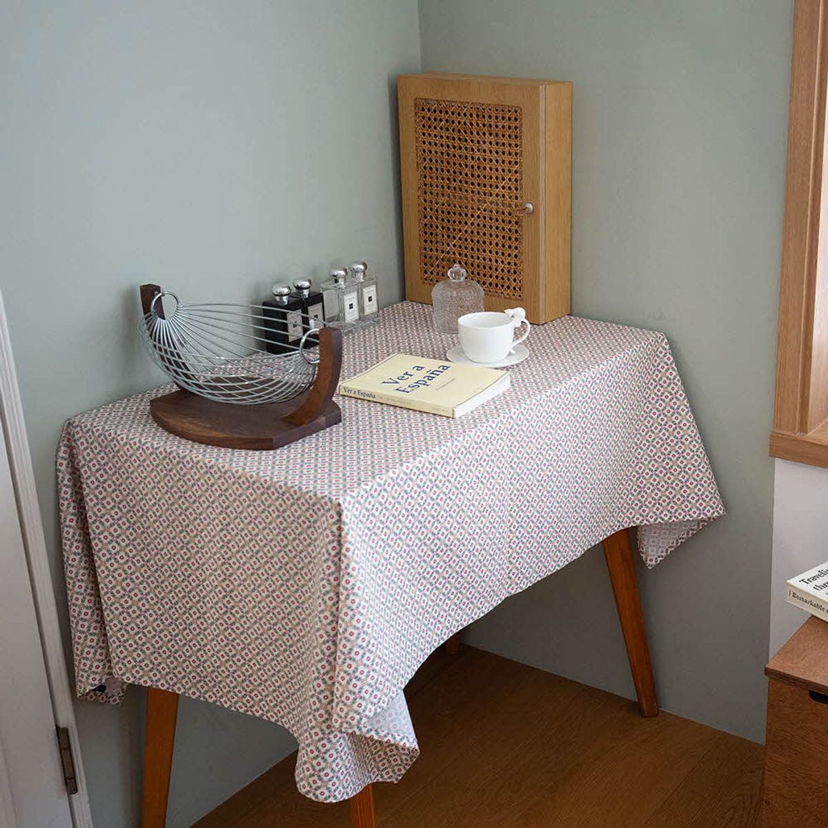 쿠션이야기(CUSHIONSTORY) Vintage hand block table cloth - Jude