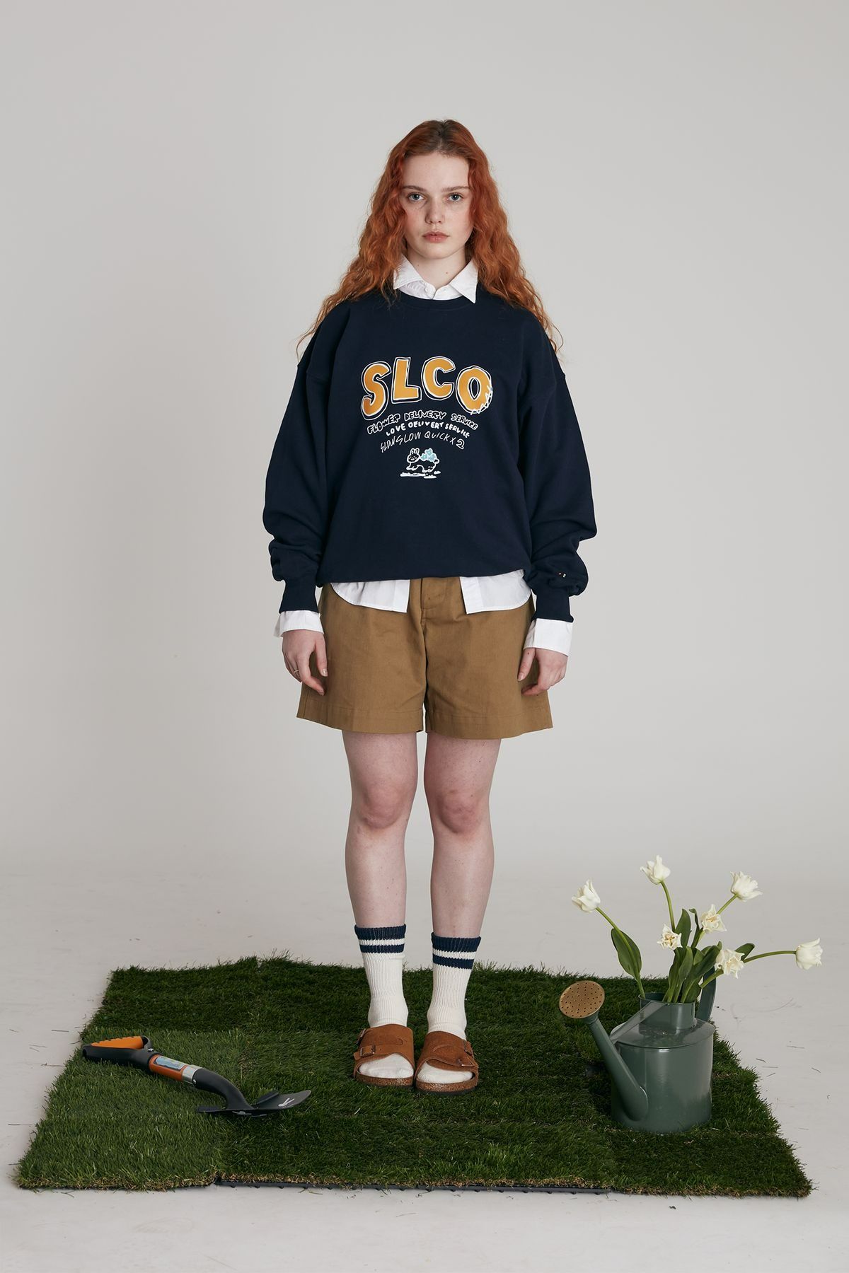 슬로코스터(SLOWCOASTER) SLCO SWEATSHIRT (SLCO UNIFORM 스웻셔츠) Navy