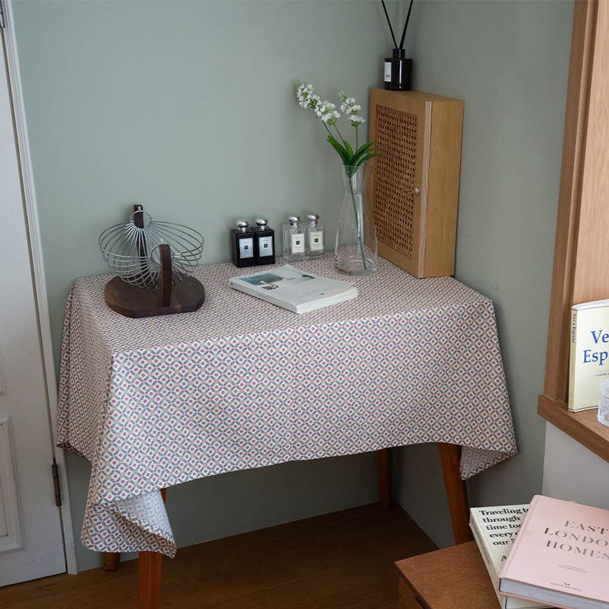 쿠션이야기(CUSHIONSTORY) Vintage hand block table cloth - Hugo