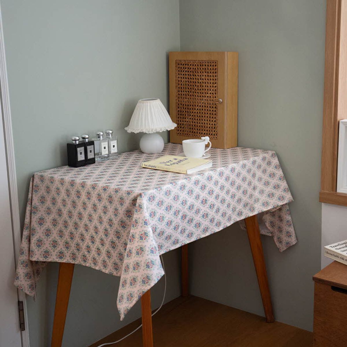 쿠션이야기(CUSHIONSTORY) Vintage hand block table cloth - Hugo