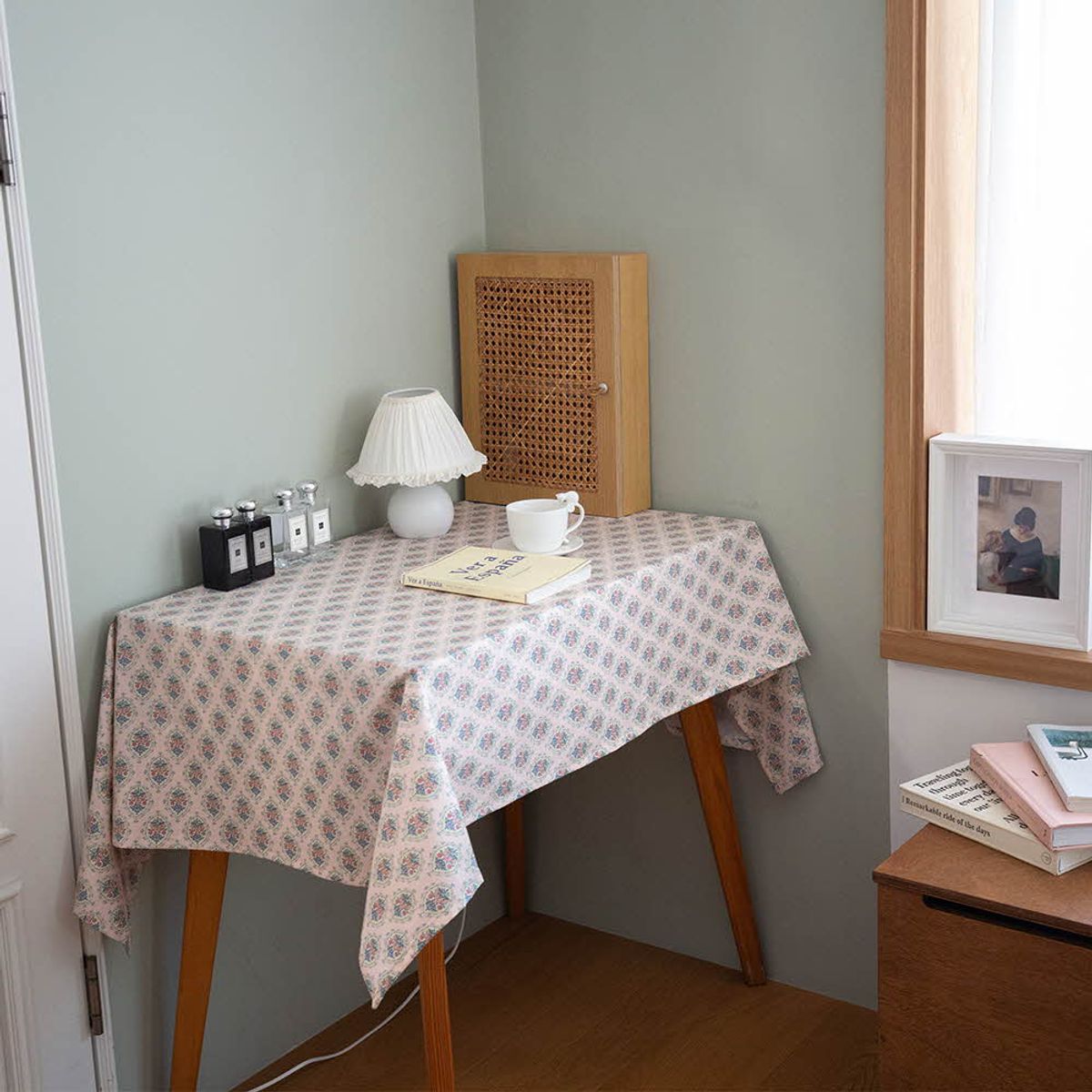쿠션이야기(CUSHIONSTORY) Vintage hand block table cloth - Hugo