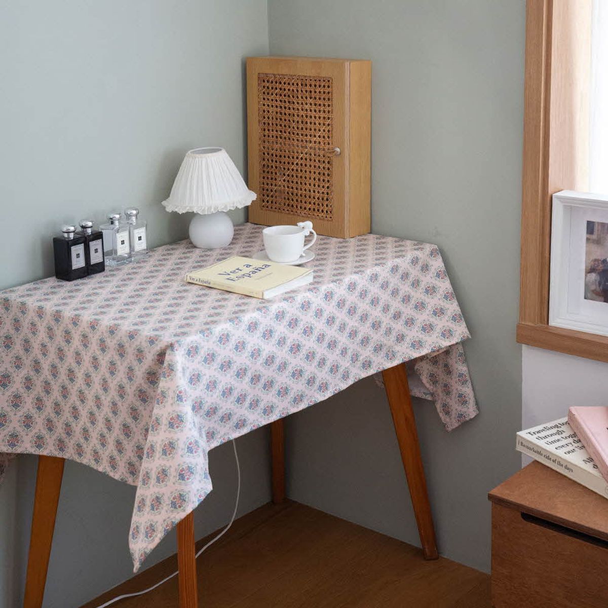 쿠션이야기(CUSHIONSTORY) Vintage hand block table cloth - Hugo