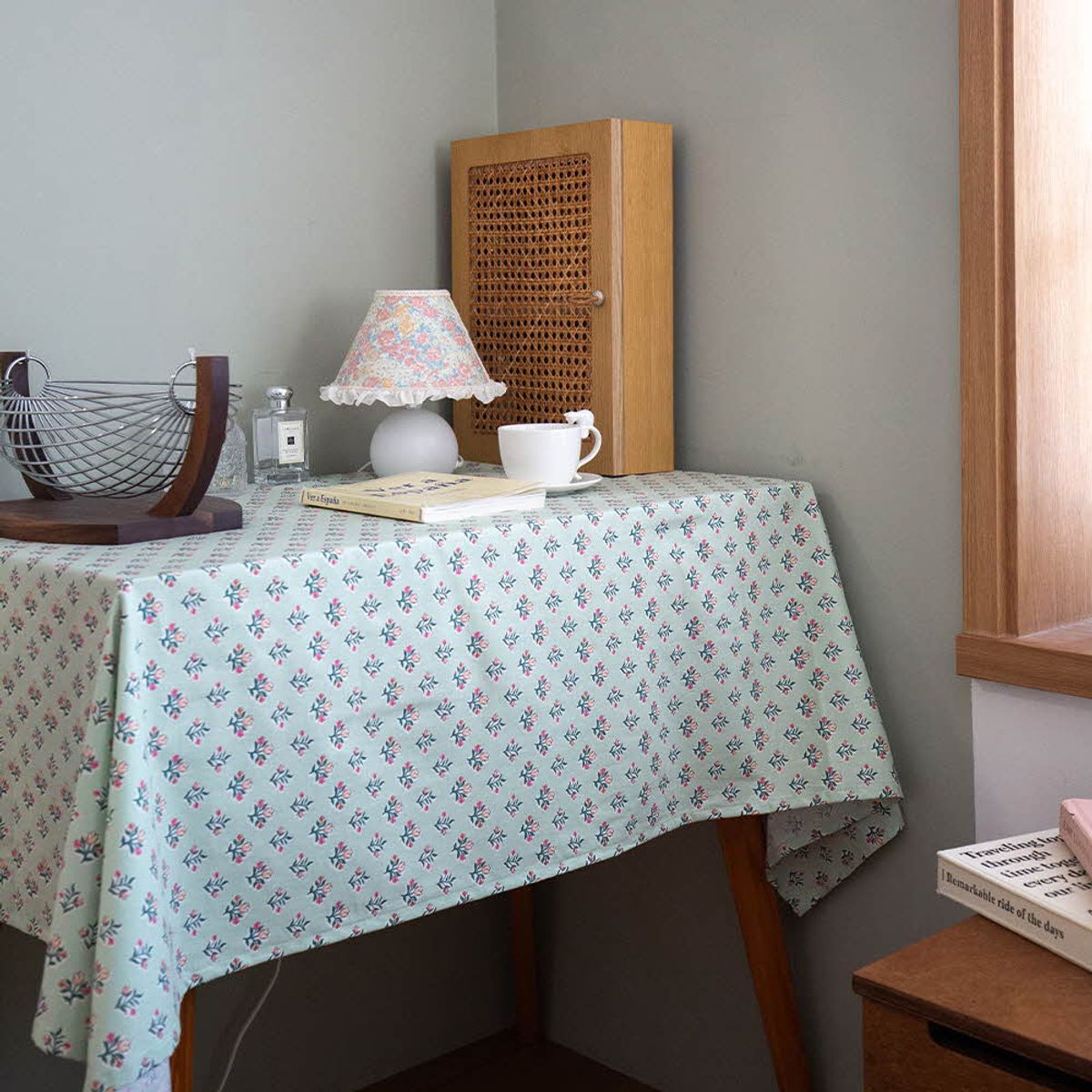 쿠션이야기(CUSHIONSTORY) Vintage hand block table cloth - Nina