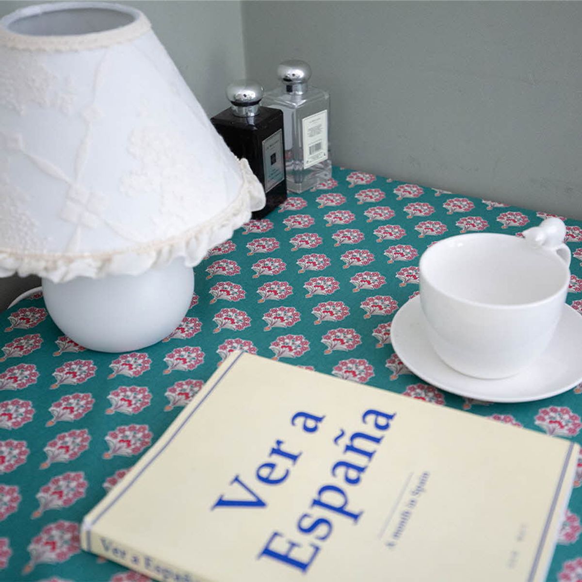 쿠션이야기(CUSHIONSTORY) Vintage hand block table cloth - Nora
