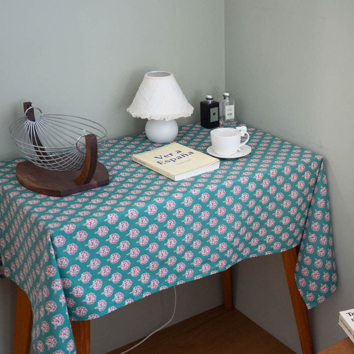 쿠션이야기(CUSHIONSTORY) Vintage hand block table cloth - Nora