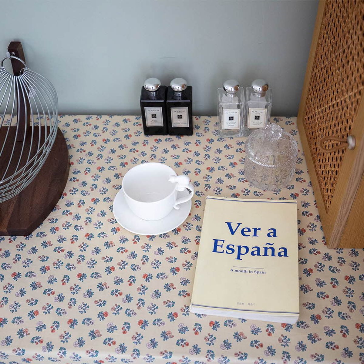 쿠션이야기(CUSHIONSTORY) Vintage hand block table cloth - Ramon