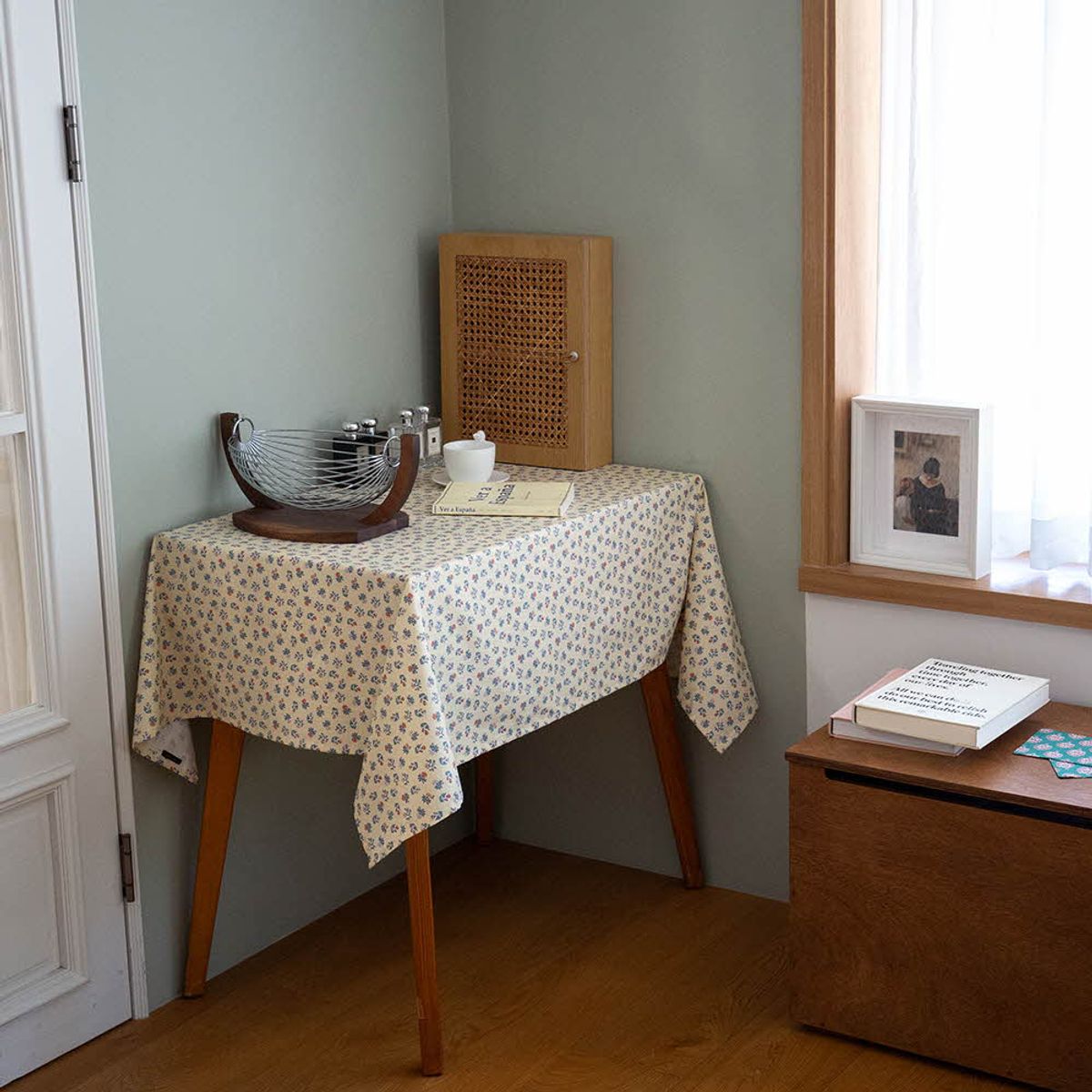 쿠션이야기(CUSHIONSTORY) Vintage hand block table cloth - Ramon