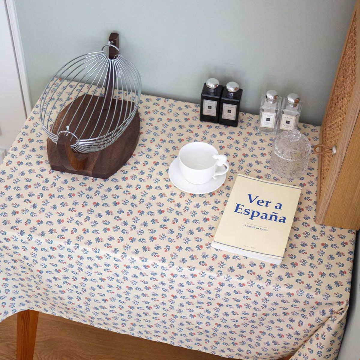 쿠션이야기(CUSHIONSTORY) Vintage hand block table cloth - Ramon