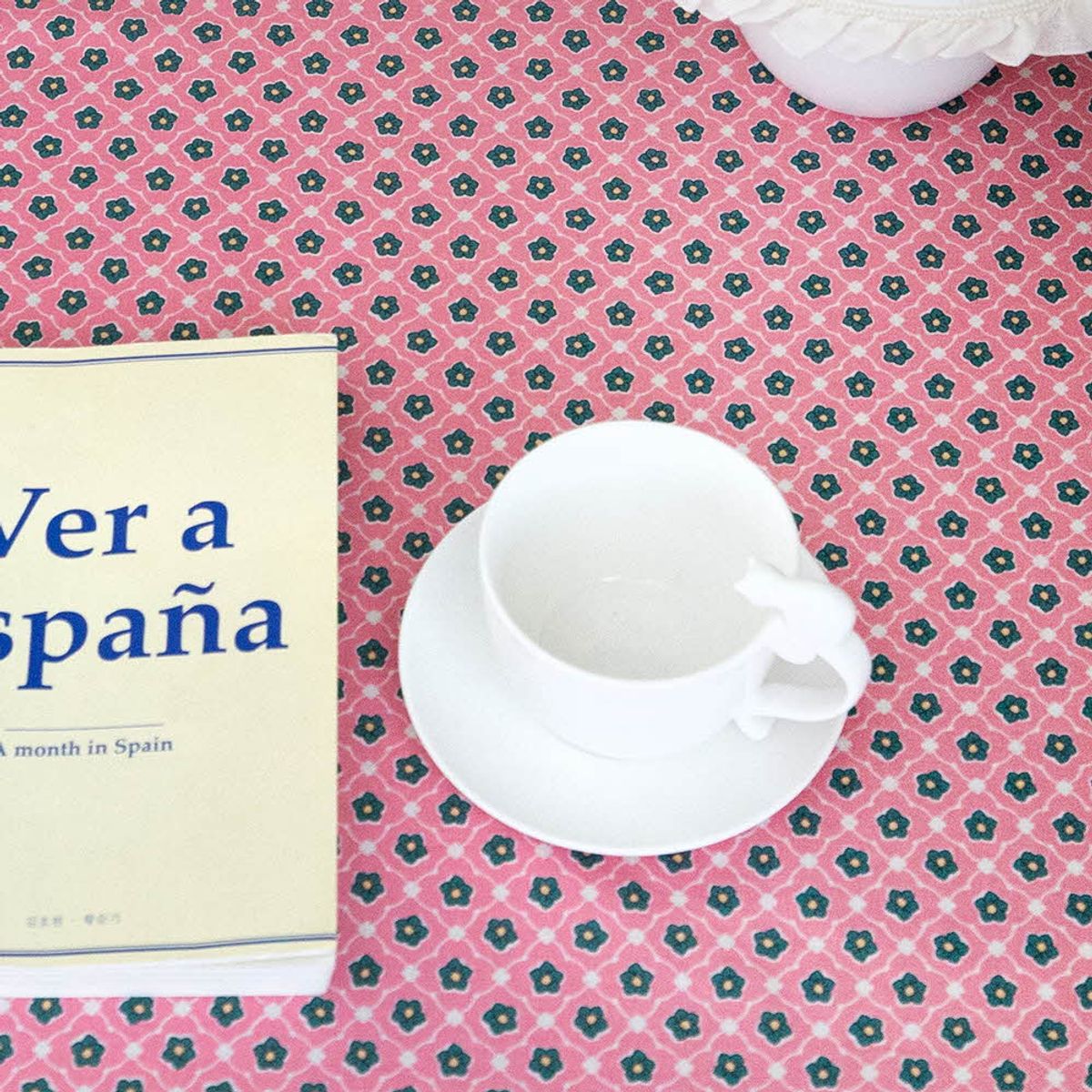 쿠션이야기(CUSHIONSTORY) Vintage hand block table cloth - Pansy