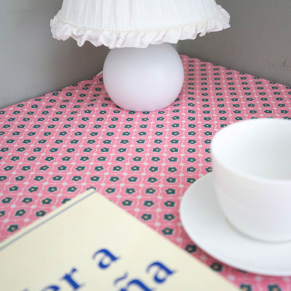 쿠션이야기(CUSHIONSTORY) Vintage hand block table cloth - Pansy