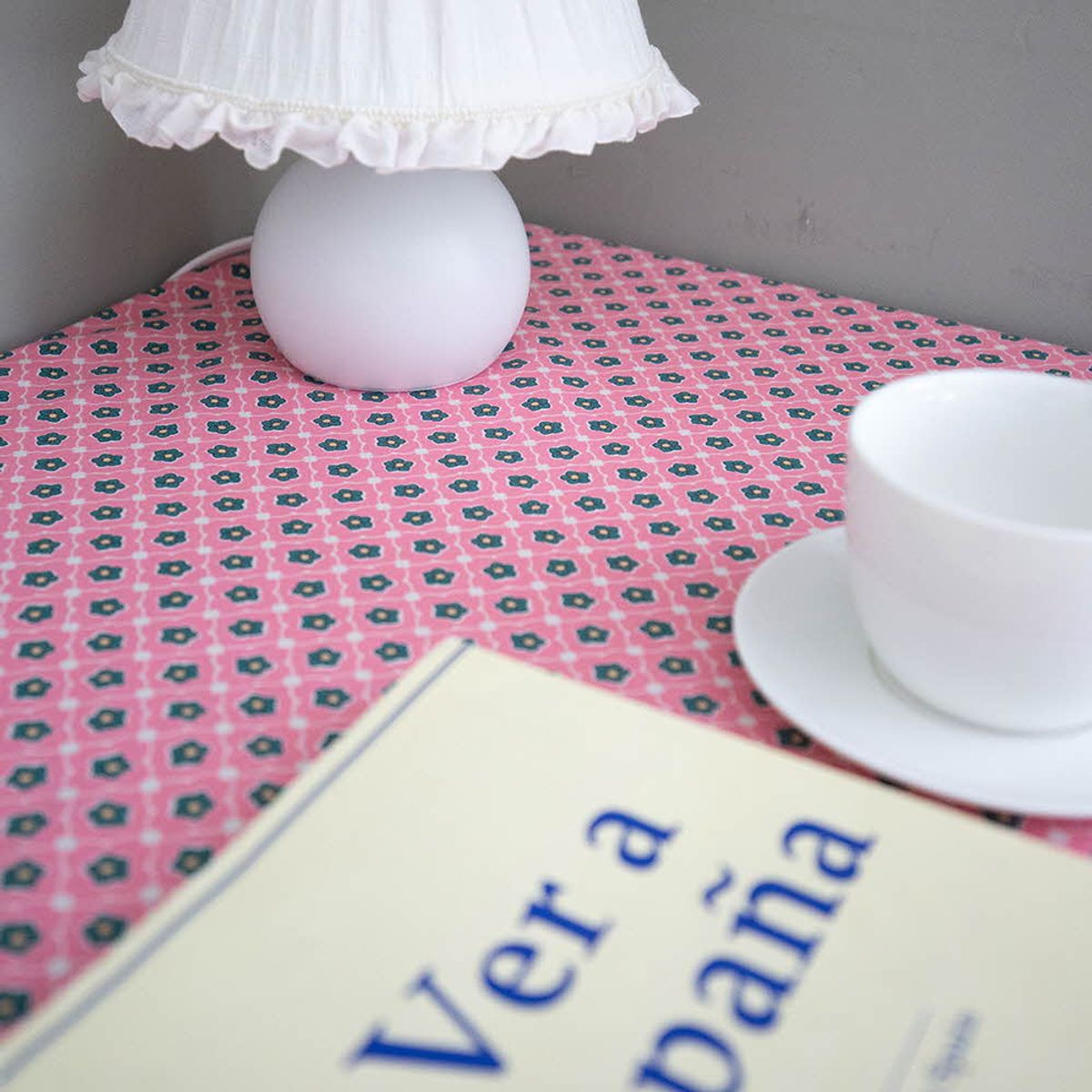 쿠션이야기(CUSHIONSTORY) Vintage hand block table cloth - Pansy