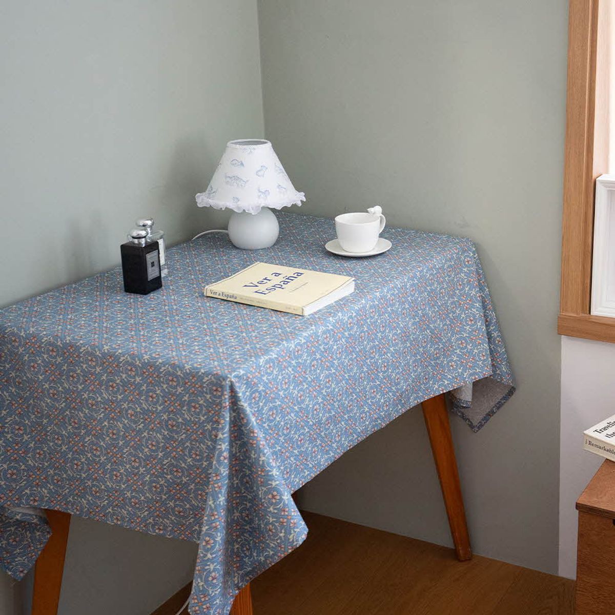 쿠션이야기(CUSHIONSTORY) Vintage hand block table cloth - Theo