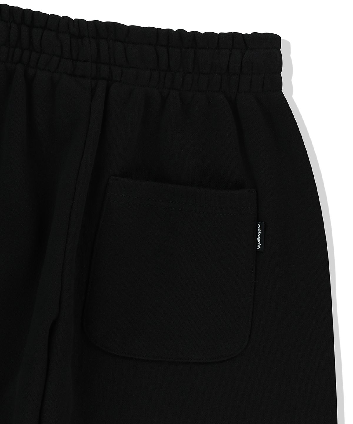 마하그리드(MAHAGRID) mah CUT OFF APPLIQUE SWEATPANT BLACK(MG2FSMPA01A)