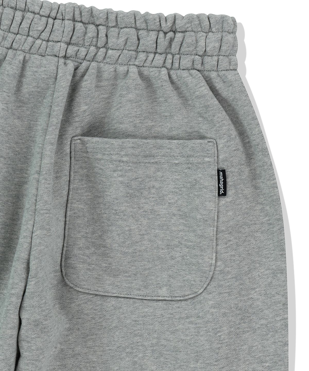 마하그리드(MAHAGRID) mah CUT OFF APPLIQUE SWEATPANT GREY(MG2FSMPA01A)