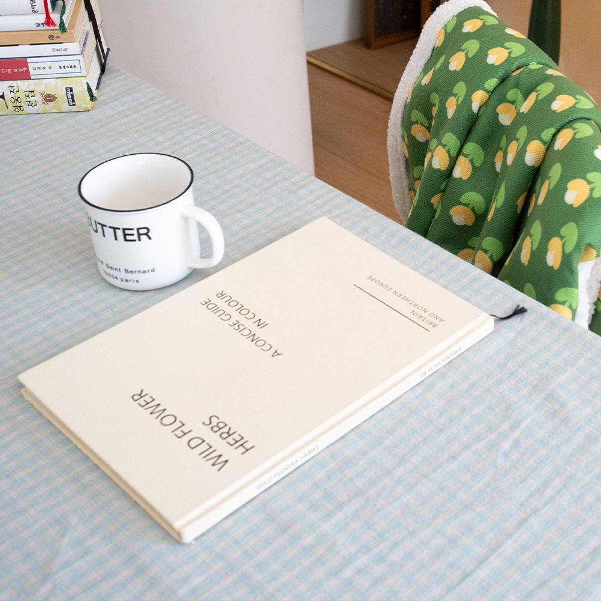 쿠션이야기(CUSHIONSTORY) 프루티 선염 면 식탁보 스카이퍼플