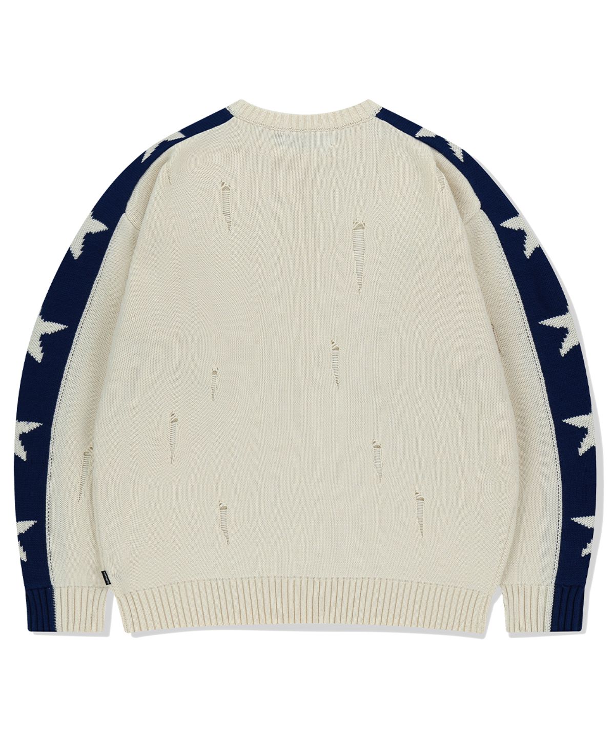마하그리드(MAHAGRID) STAR CRASH KNIT CREWNECK BEIGE(MG2FSMK610A)
