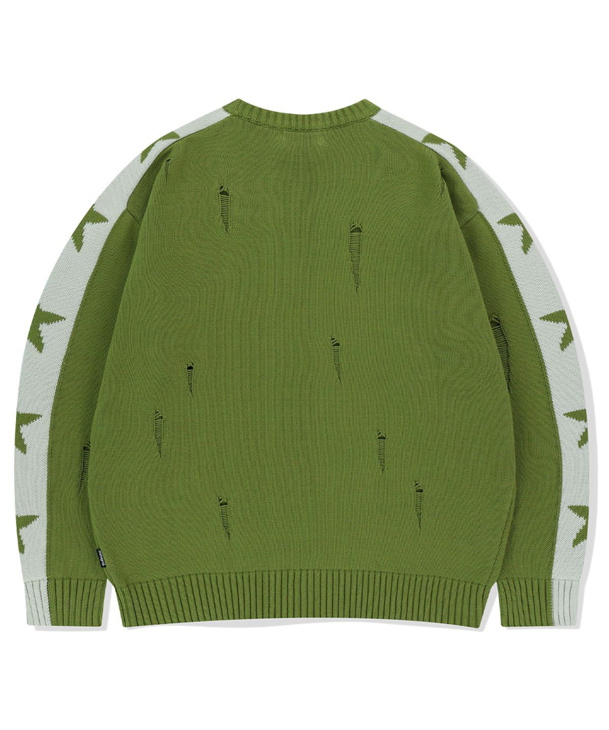 마하그리드(MAHAGRID) STAR CRASH KNIT CREWNECK OLIVE(MG2FSMK610A)