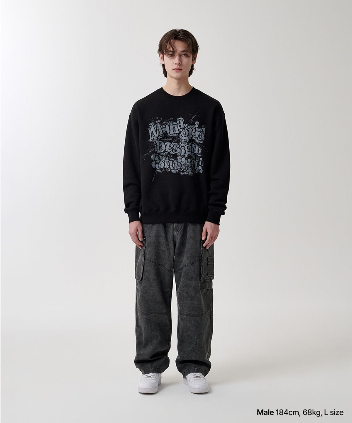 마하그리드(MAHAGRID) SPLATTER SWEATSHIRT BLACK(MG2FSMM443A)