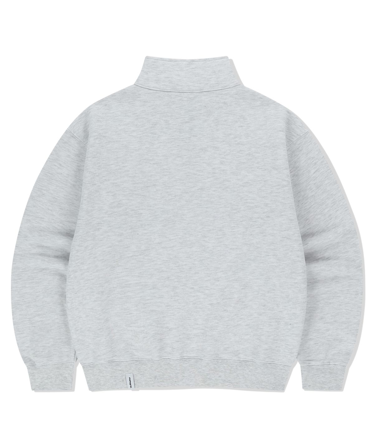 마하그리드(MAHAGRID) ARCH LOGO APPLIQUE HALF ZIP-UP SWEATSHIRT LIGHT GREY(MG2FSMM444A)
