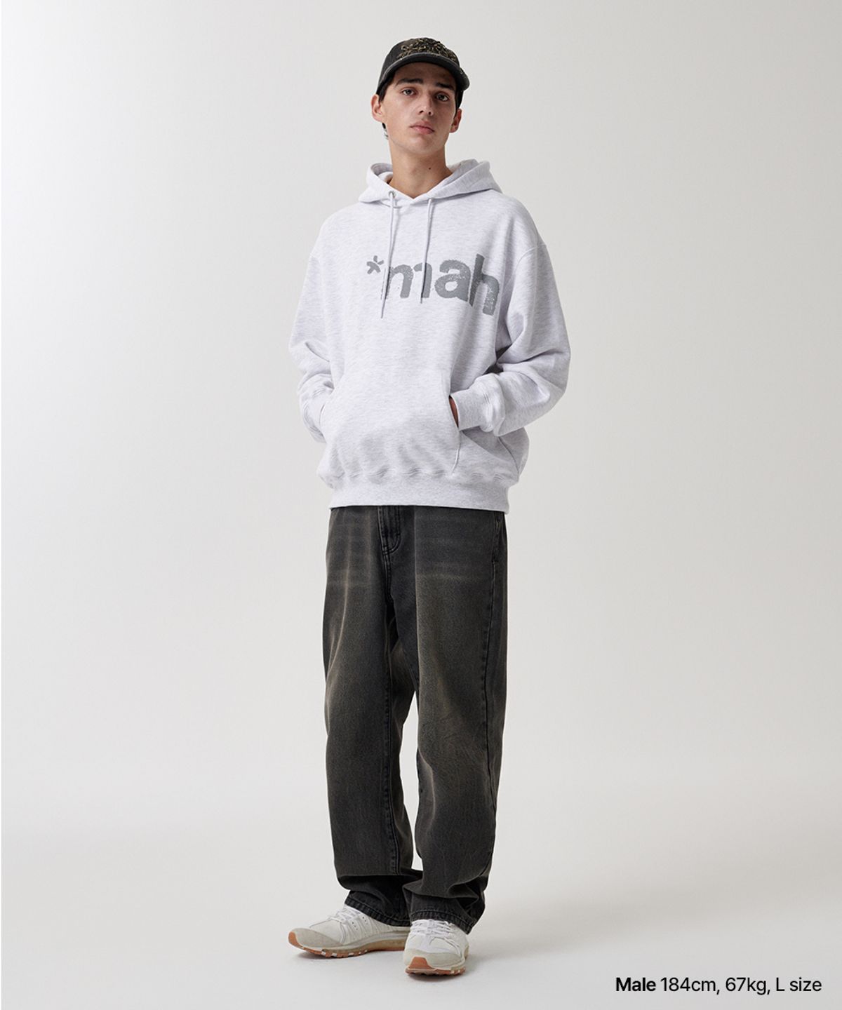 마하그리드(MAHAGRID) mah SPRAY HOODIE LIGHT GREY(MG2FSMM407A)