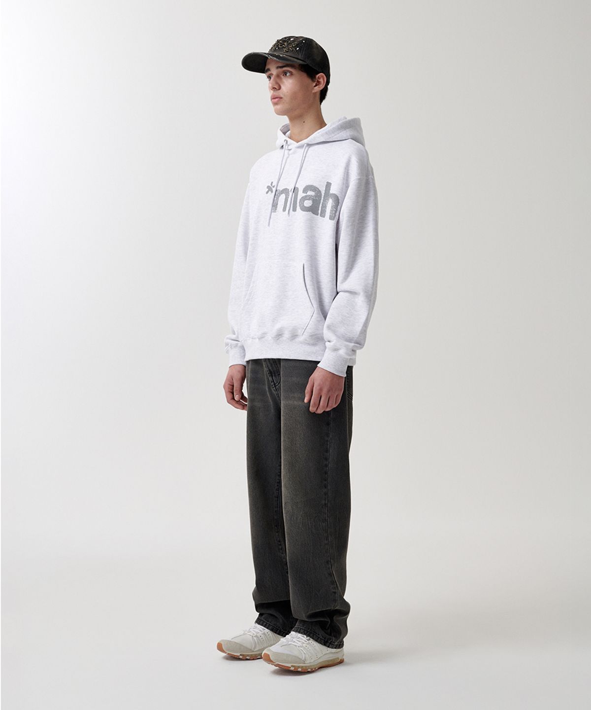 마하그리드(MAHAGRID) mah SPRAY HOODIE LIGHT GREY(MG2FSMM407A)