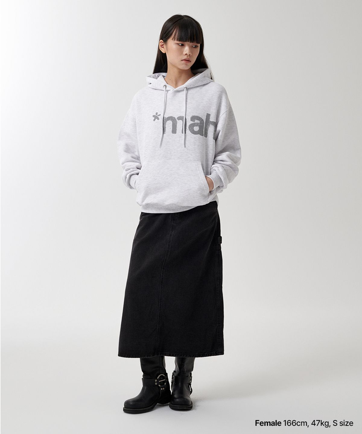 마하그리드(MAHAGRID) mah SPRAY HOODIE LIGHT GREY(MG2FSMM407A)