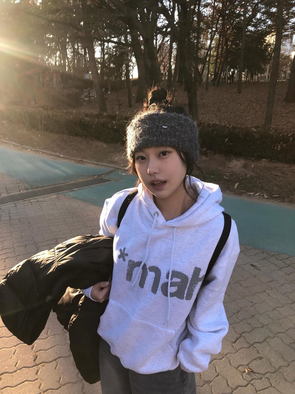 마하그리드(MAHAGRID) mah SPRAY HOODIE LIGHT GREY(MG2FSMM407A)