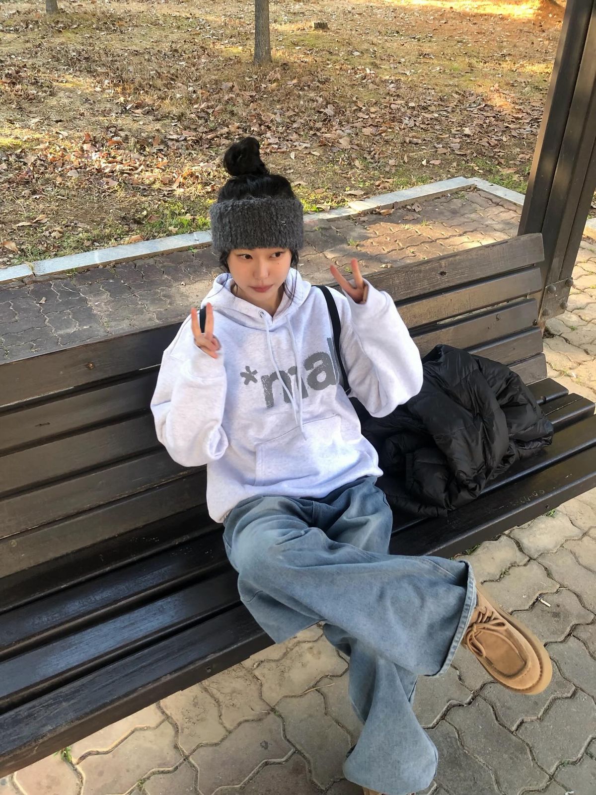 마하그리드(MAHAGRID) mah SPRAY HOODIE LIGHT GREY(MG2FSMM407A)