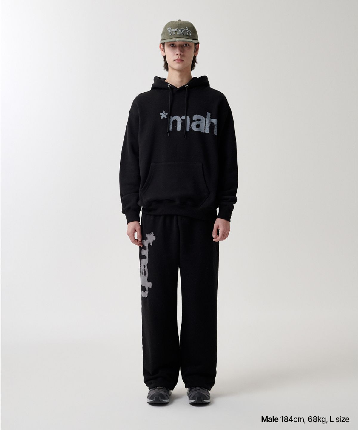 마하그리드(MAHAGRID) mah SPRAY HOODIE BLACK(MG2FSMM407A)