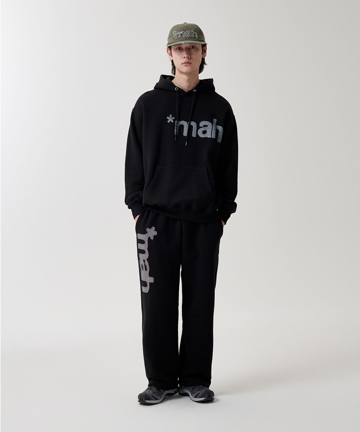마하그리드(MAHAGRID) mah SPRAY HOODIE BLACK(MG2FSMM407A)