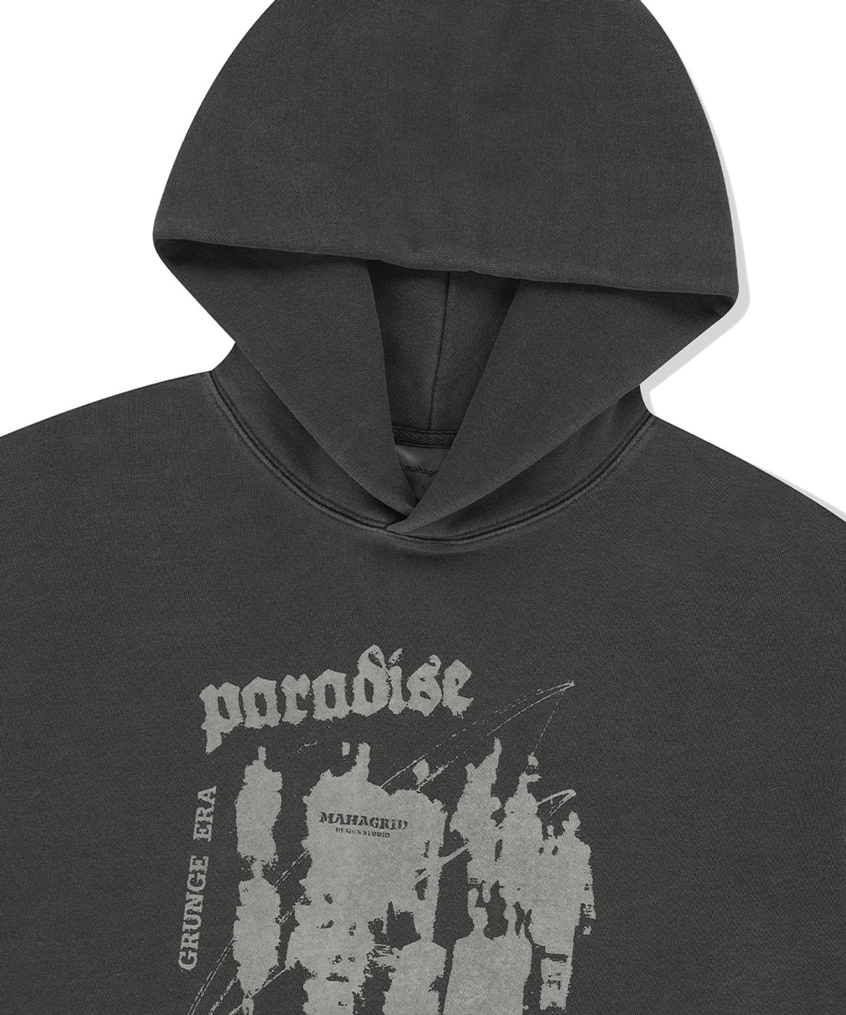 마하그리드(MAHAGRID) PARADISE PIGMENT HOODIE CHARCOAL(MG2FSMM410A)