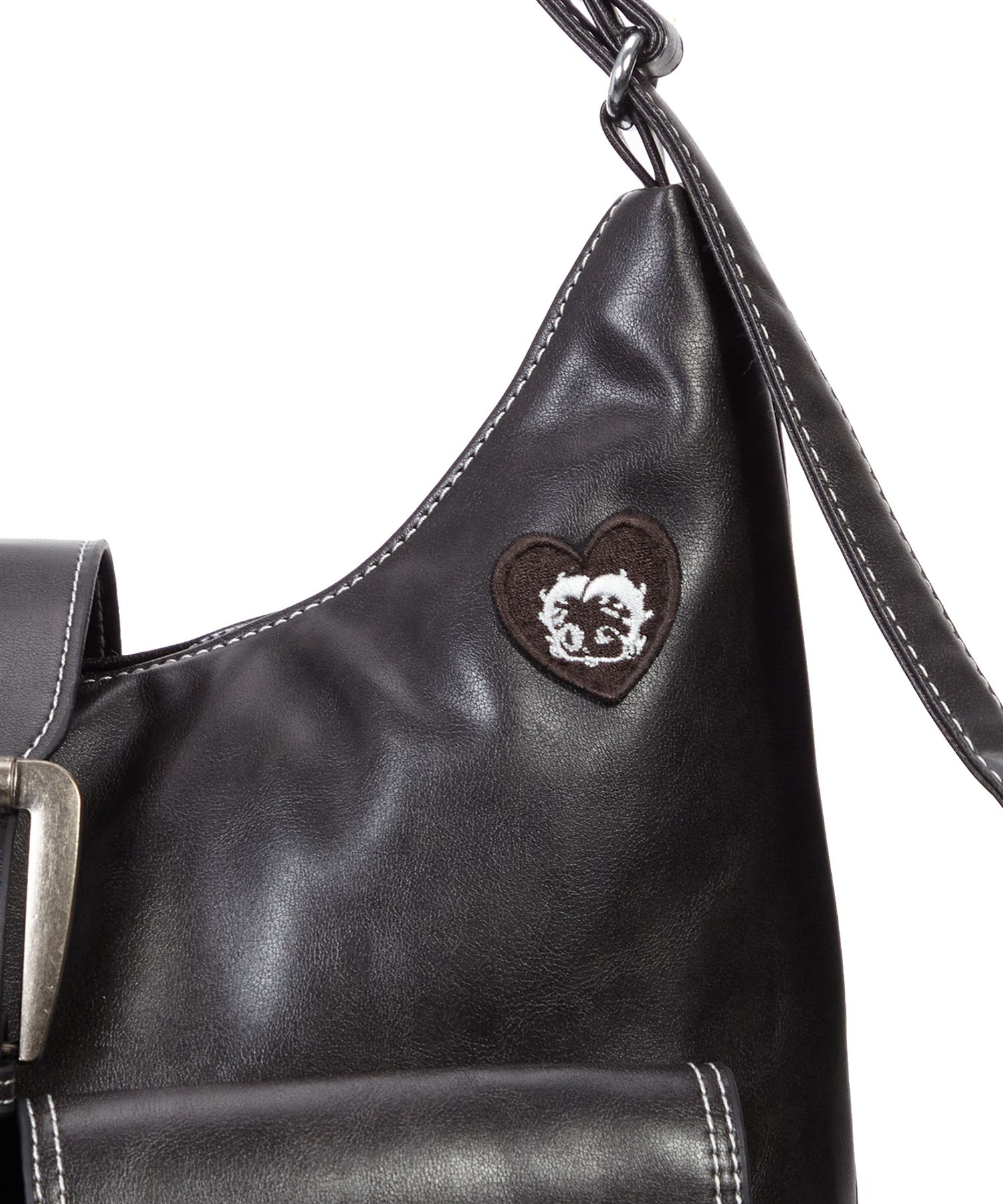 ショルダーバッグ・ポシェット [ULKIN CANVAS x BettyBoop] Pocket Stitch Leather ShoulderBag MUSINSA公式 | ULKIN CANVAS Betty Boop Pocket Stitch Leather