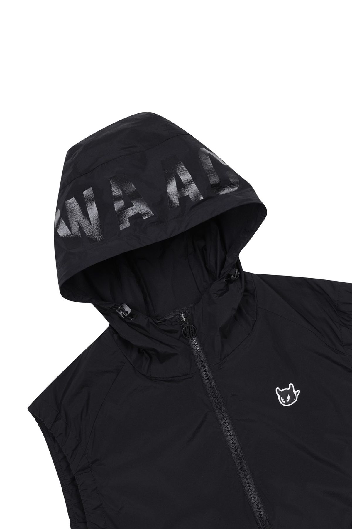 왁(WAAC) Women Light-weight Stretch Hoodie vest_WWVAM25901BKX