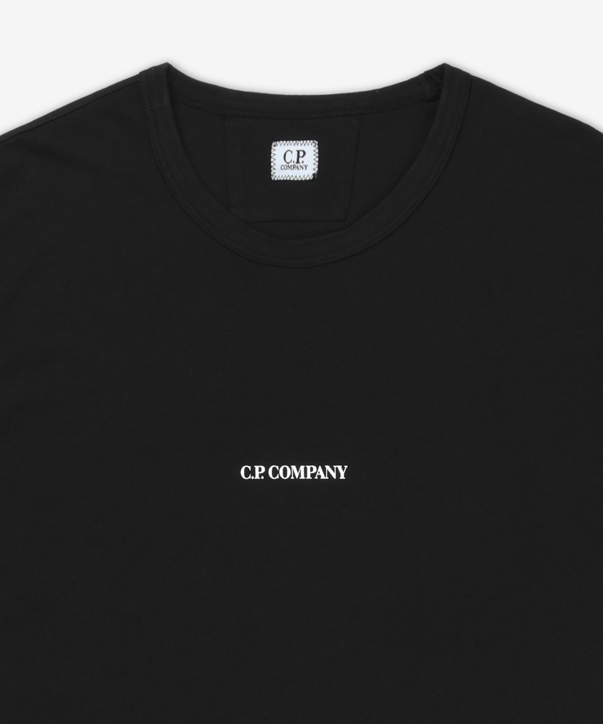 씨피 컴퍼니(CP Company) 로고 반소매 티셔츠 - 블랙 / 18CMTS085A005431G999