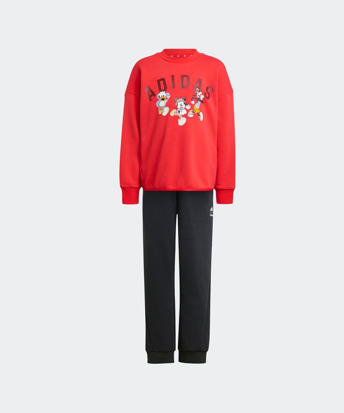 아디다스 키즈(ADIDAS KIDS) 아디다스 X 디즈니 미키마우스 스웨트셔츠 조거 세트 - 레드 / JN6101