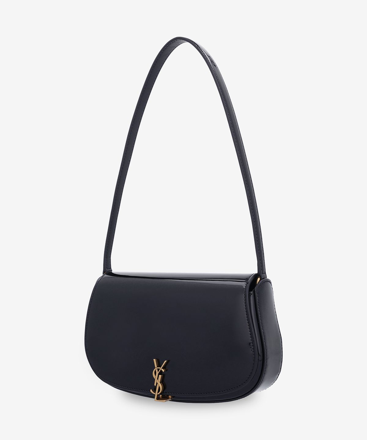 생로랑(SAINT LAURENT) 미니 모노그램 볼테르 하프문 숄더백 - 블랙:골드 / 779642BMIIW1000