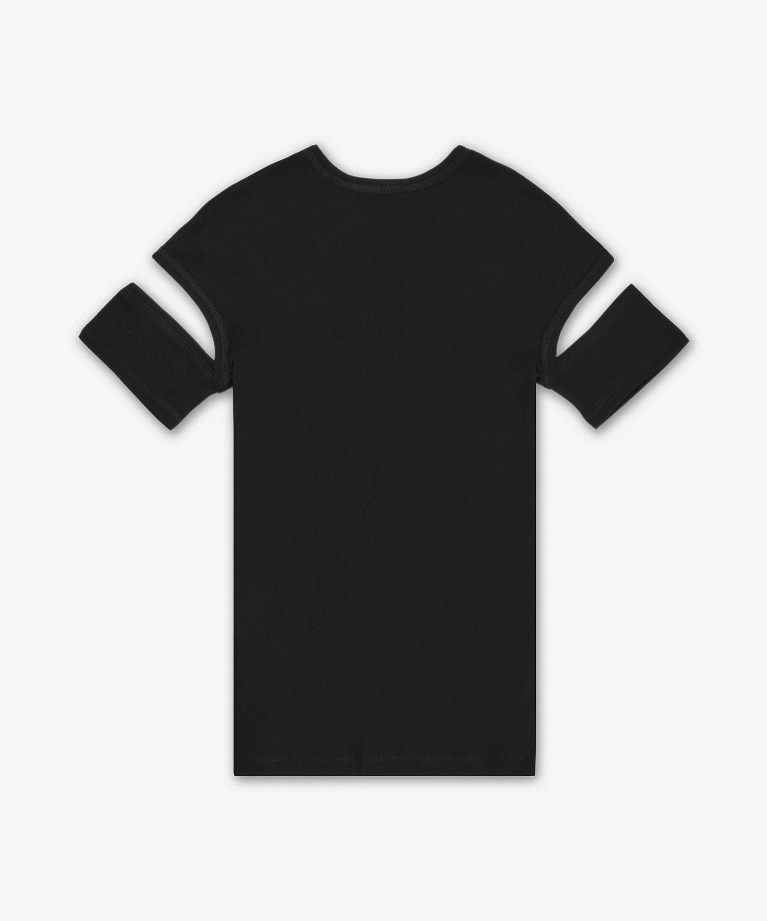 MUSINSA | HELMUT LANG Slash Shrunk Short Sleeve T-Shirt - Black