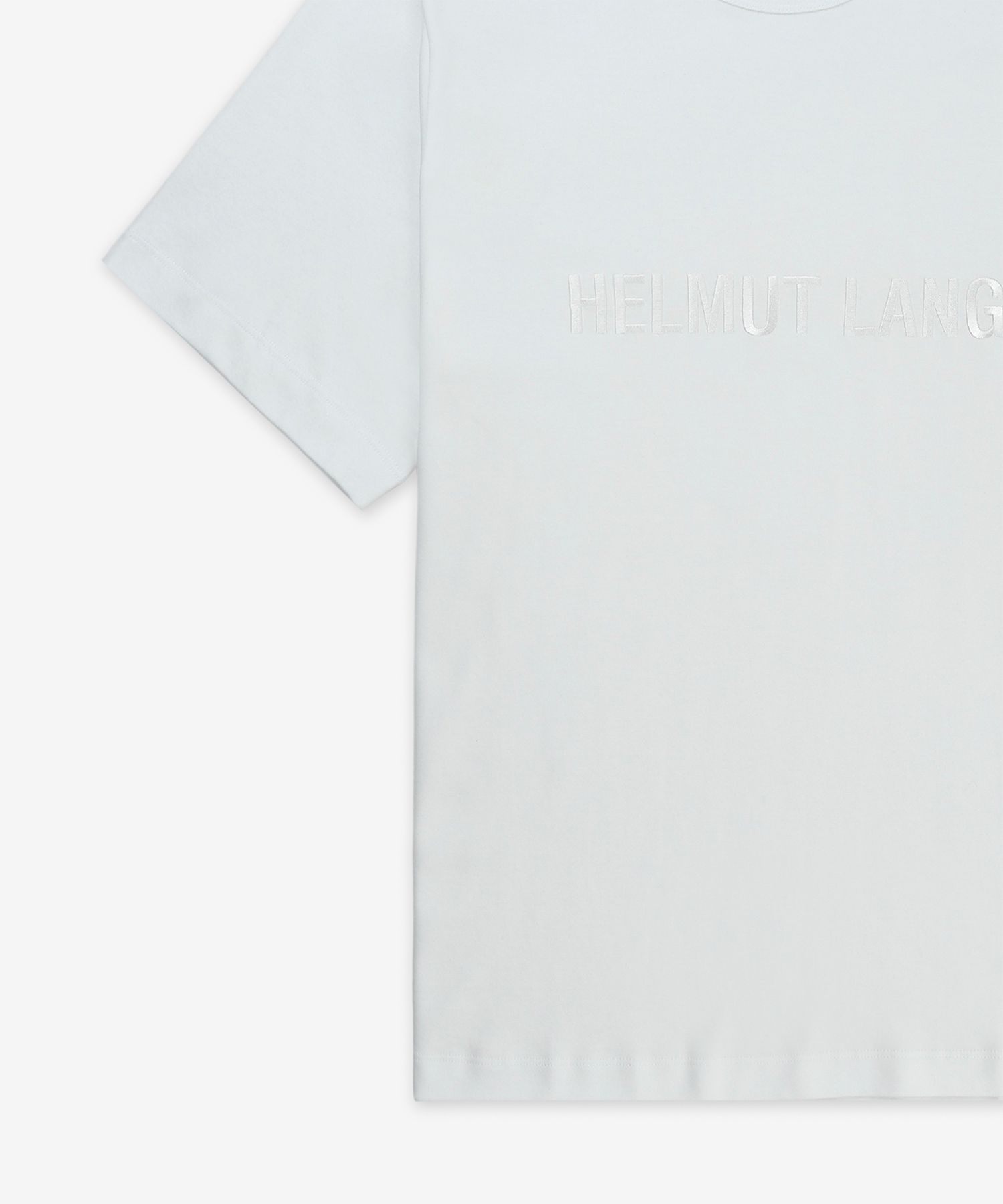 ★HELMUT LANG★ Logo Short Sleeve T-Shirt White O04HM599100 White logo-embroidered cotton T-shirt Helmut lang - men