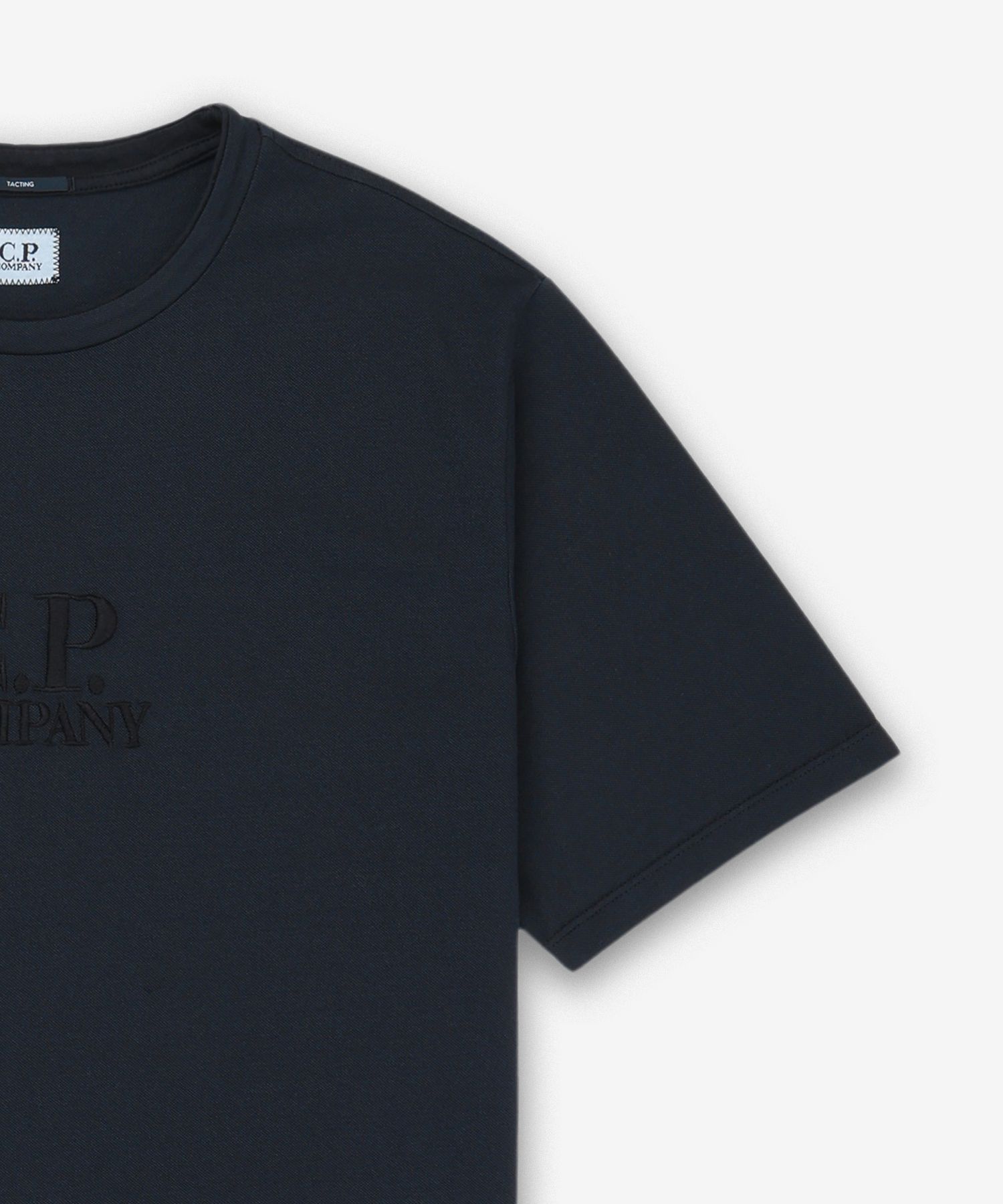 ★C.P. Company★ Tacting Pique Embroidered Logo Short Sleeve MUSINSA | CP Company Tacting Pique Embroidered Logo Short