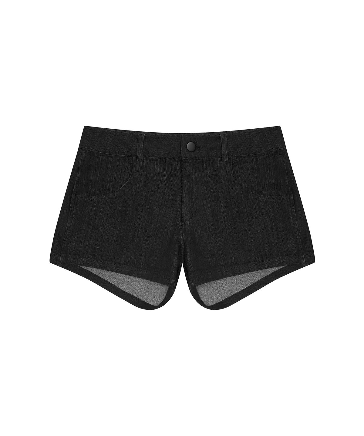 러브이즈트루(LUVISTRUE) IM DENIM STAR PATCH SHORTS(BLACK)