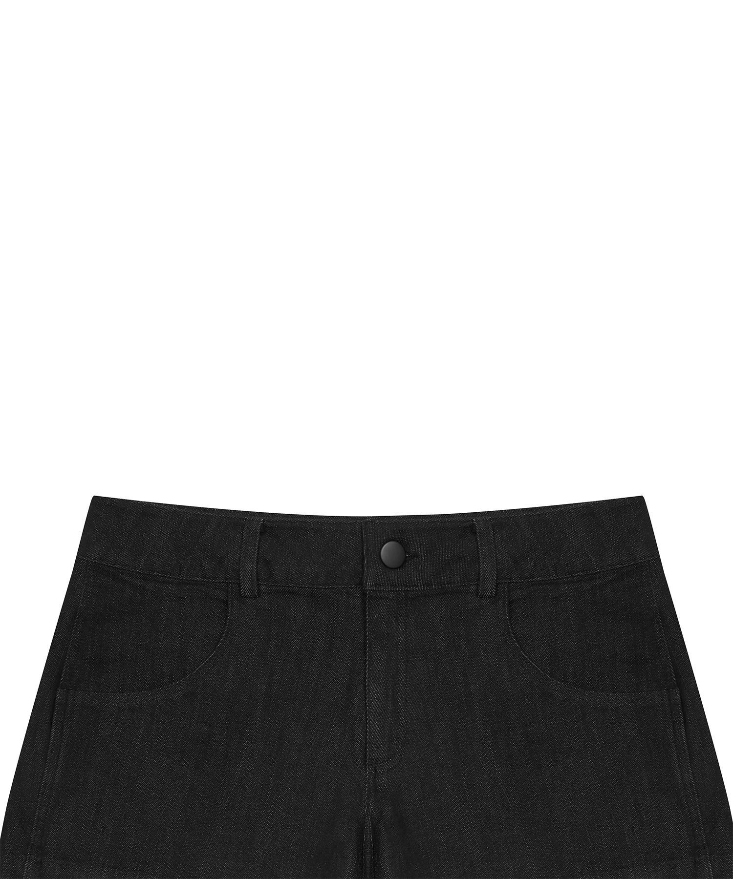 MUSINSA | LUV IS TRUE IM DENIM STAR PATCH SHORTS(BLACK)