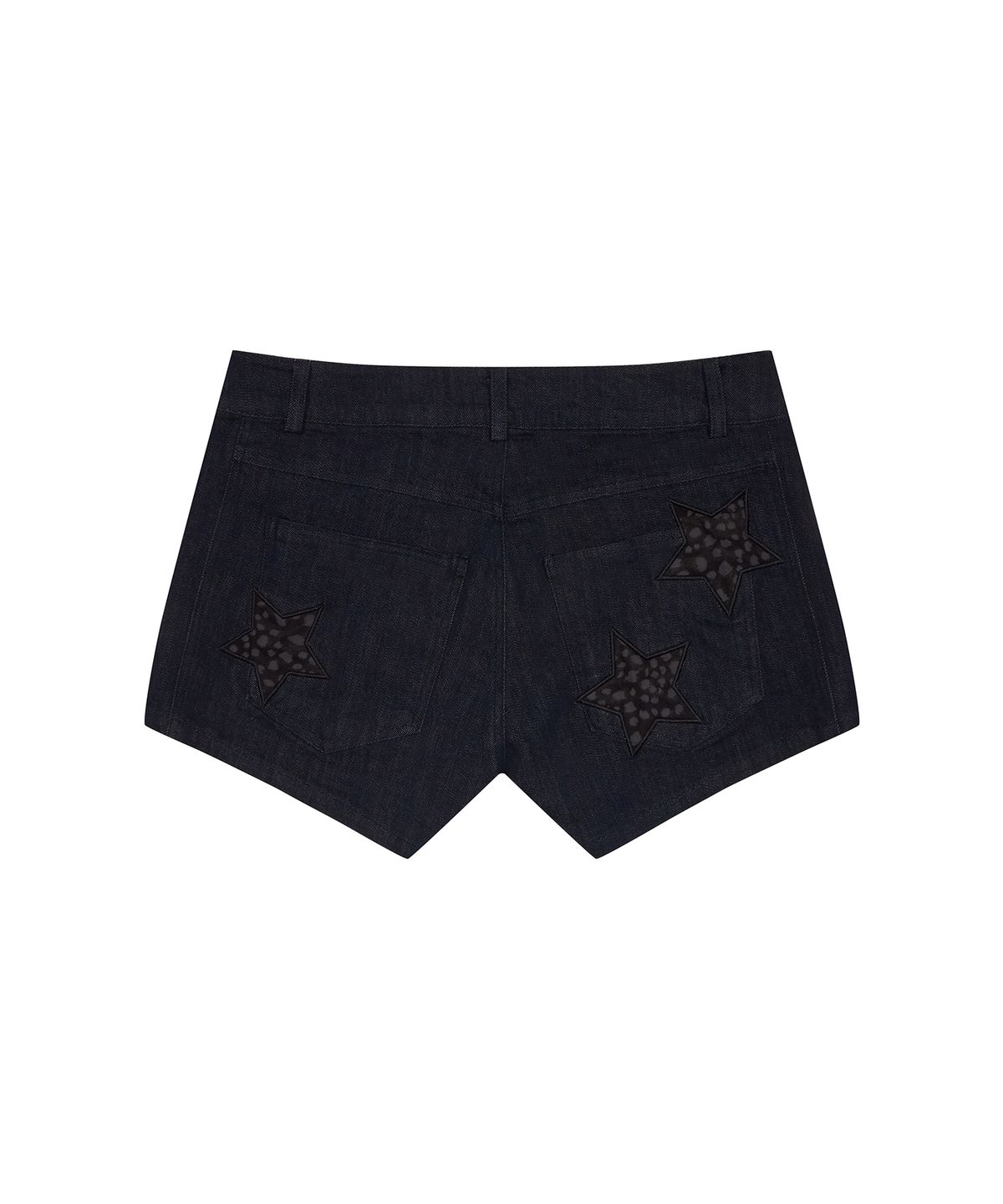 러브이즈트루(LUVISTRUE) IM DENIM STAR PATCH SHORTS(NAVY)