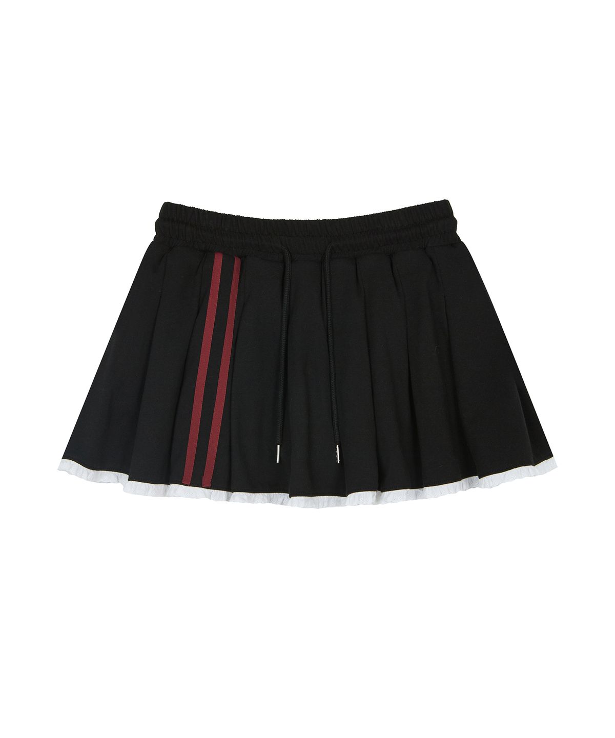 러브이즈트루(LUVISTRUE) IM SHORT PLEATS SKIRT(BLACK)